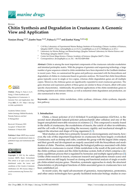 Chitin Synthesis and Degradation in Crustaceans: a Genomic View and Application