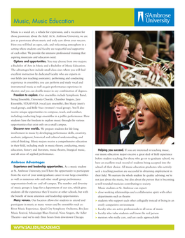 Music Fact Sheet St. Ambrose University