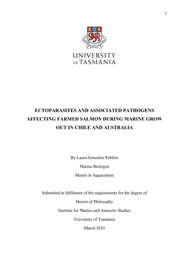 Ectoparasites and Associated Pathogens Affecting Farmed Salmon During Marine Grow out in Chile and Australia