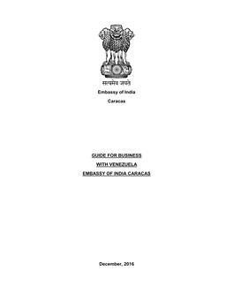 Guide for Doing Business with Venezuela (Dec. 2016)