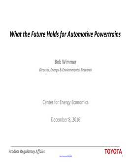 What the Future Holds for Automotive Powertrains