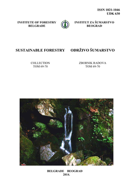Sustainable Forestry Održivo Šumarstvo