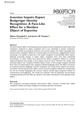 Inversion Impairs Expert Budgerigar