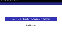 Markov Decision Processes