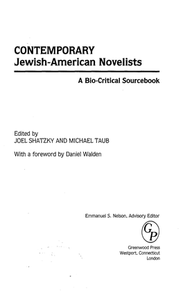 CONTEMPORARY Jewish-American Novelists
