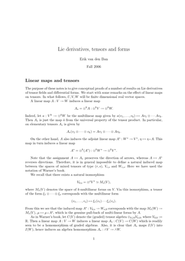 Lie Derivatives, Tensors and Forms