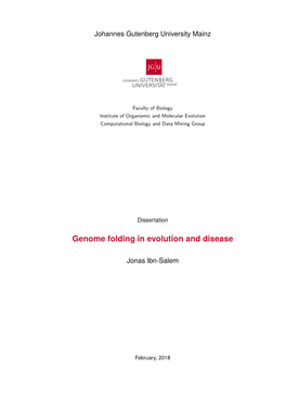 Genome Folding in Evolution and Disease