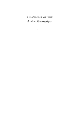 Arabic Manuscripts