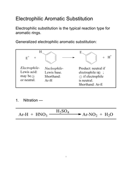 Electrophilic Aromatic Substitution