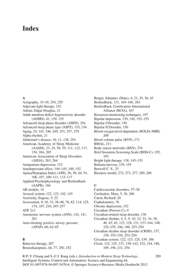 A Actigraphy, 33–45, 254, 255 Adjuvant Light Therapy, 152 Adrian