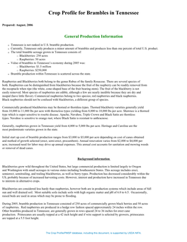 Crop Profile for Brambles in Tennessee