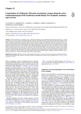 Chapter 15 Construction of a Paleozoic