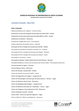 Fiscalizações Realizadas Em Março 2014