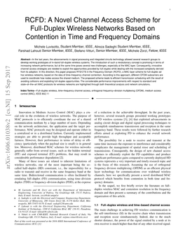 A Novel Channel Access Scheme for Full-Duplex Wireless Networks Based on Contention in Time and Frequency Domains