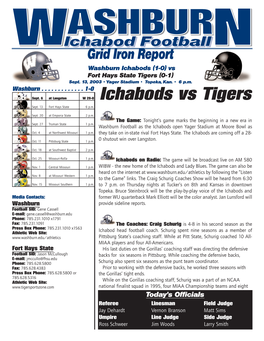 Ichabods Vs Tigers Sept