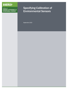 Specifying Calibration of Environmental Sensors