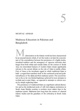 Madrassa Education in Pakistan and Bangladesh