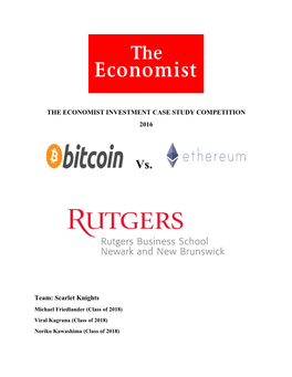 The Economist Investment Case Study Competition 2016