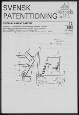 21 Mars ISSN 0346-2196 Pris 10 Kronor