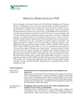 Marcelo Maria Giugale,Phd