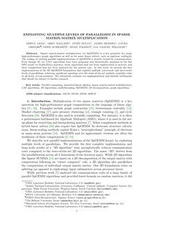 Exploiting Multiple Levels of Parallelism in Sparse Matrix-Matrix Multiplication