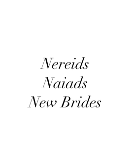 Nereids Naiads New Brides.Pdf