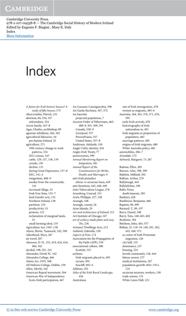 Cambridge University Press 978-1-107-09558-8 — the Cambridge Social History of Modern Ireland Edited by Eugenio F
