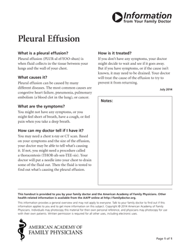 Pleural Effusion