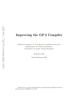 Improving the GP 2 Compiler