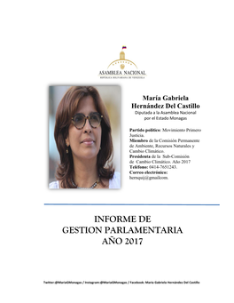 Informe De Gestion Parlamentaria Año 2017