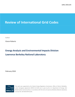 Review of International Grid Codes