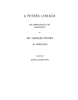 A Peters Lineage