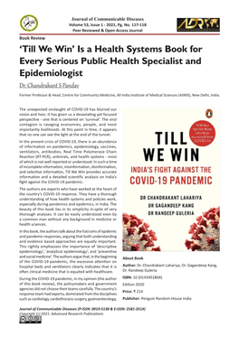 Is a Health Systems Book for Every Serious Public Health Specialist and Epidemiologist Dr