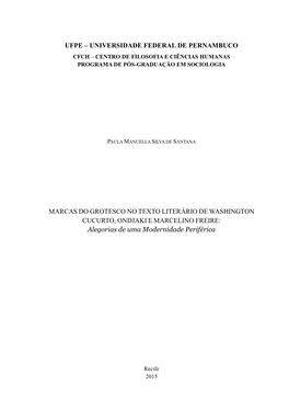 Universidade Federal De Pernambuco Marcas Do