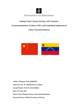Linking China's Energy Strategy with Venezuela
