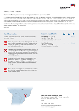 Mexico Training Center Travel Directions