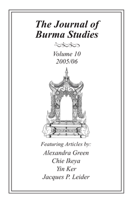 The Journal of Burma Studies