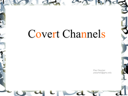 Covert Channels