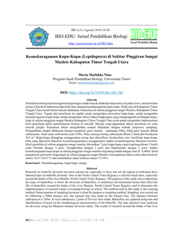 BIO-EDU: Jurnal Pendidikan Biologi