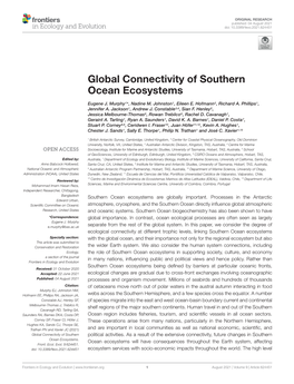 Global Connectivity of Southern Ocean Ecosystems