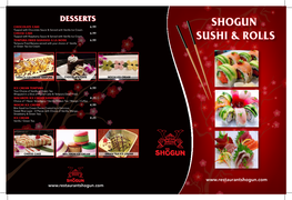 Shogun Sushi Rolls 11X17