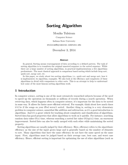 Sorting Algorithm