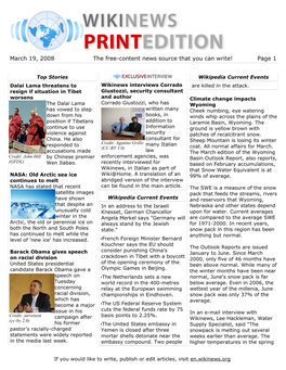 March 19, 2008 the Free-Content News Source That You Can Write! Page 1