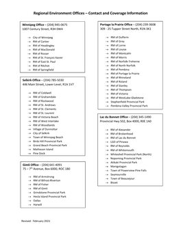 Regional Environment Offices – Contact and Coverage Information