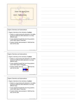 Chem 150, Spring 2015 Unit 5