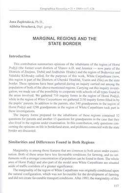Marginal Regions and the State Border