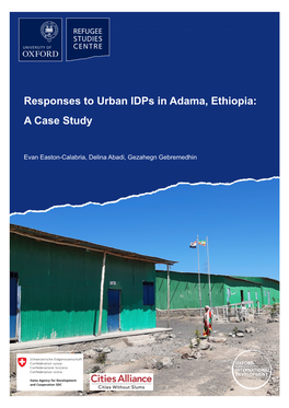 Responses to Urban Idps in Adama, Ethiopia: a Case Study