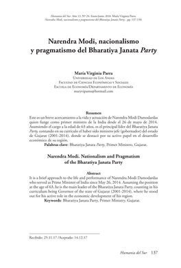 Narendra Modi, Nacionalismo Y Pragmatismo Del Bharatiya Janata Party