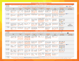 Session Rooms / Salles De Conférences Lundi / Monday 12 Nov Mardi / Tuesday 13