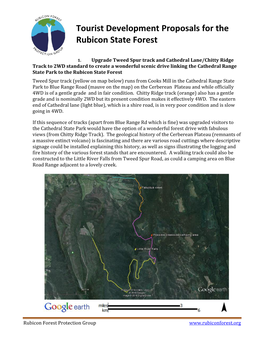 Tourist Development Proposals for the Rubicon State Forest